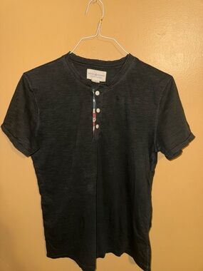 Denim & Supply Ralph Lauren Black Short Sleeve Henley